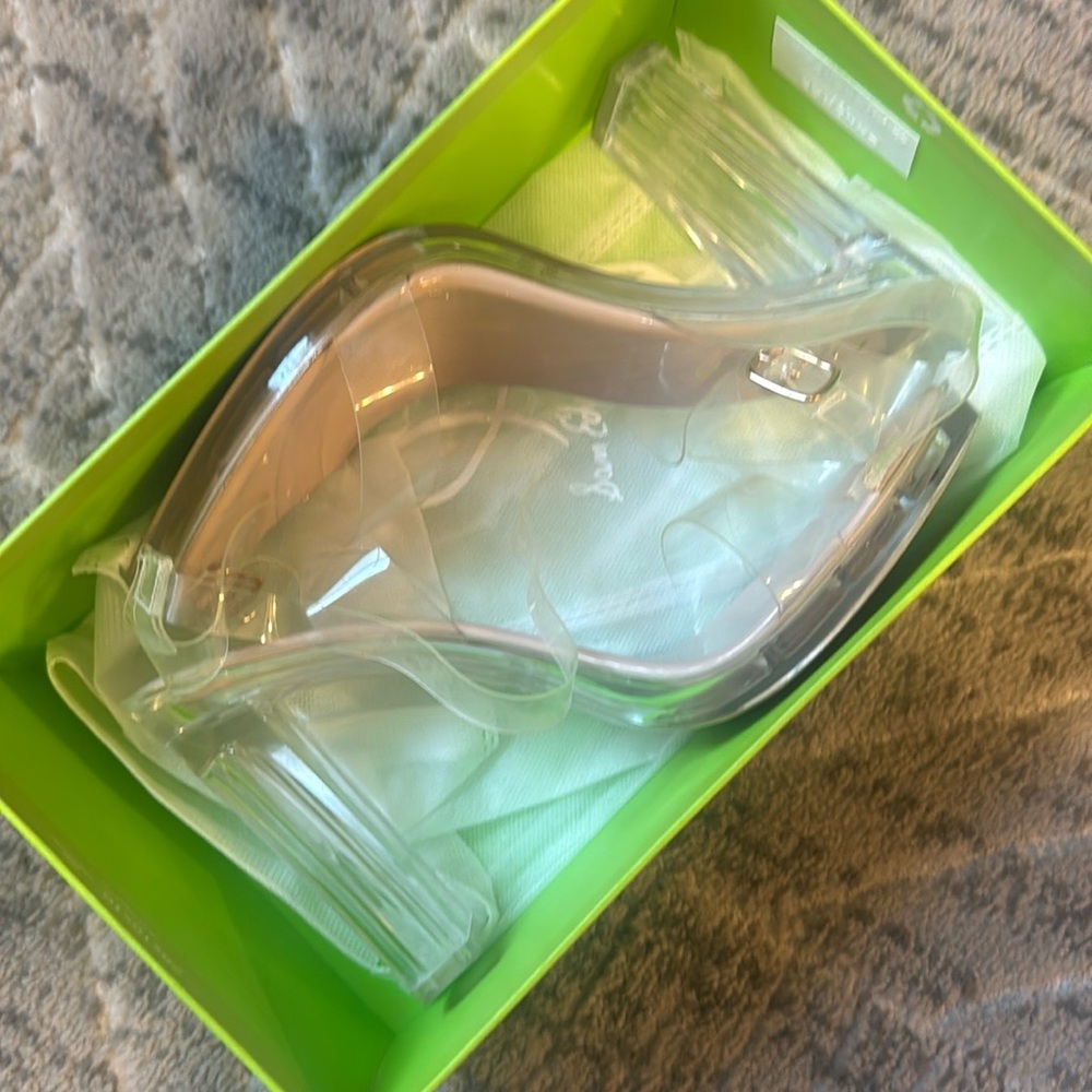 Liliana Clear Ankle Strap Heels - Size 9